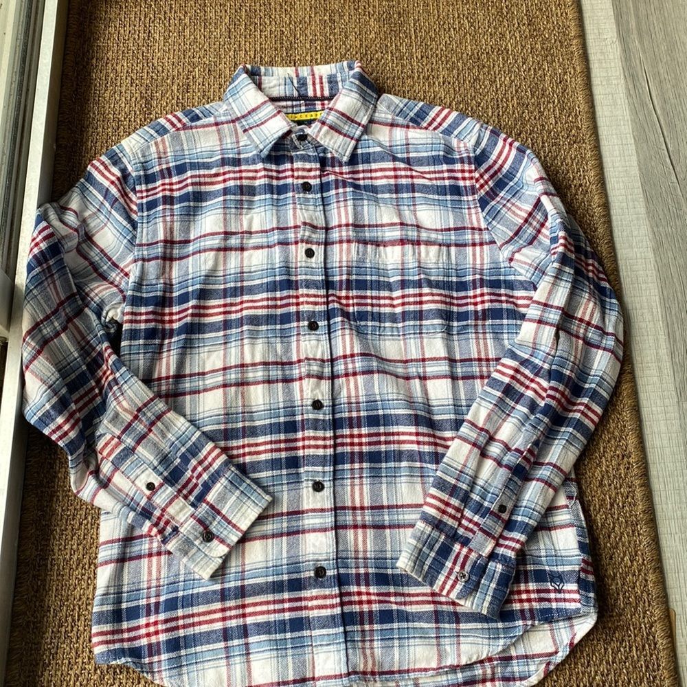 Red white and blue american flannel